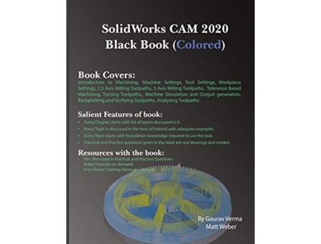 Livro SolidWorks CAM 2020 Black Book Colored de Gaurav Verma e Matt Weber (Inglês)