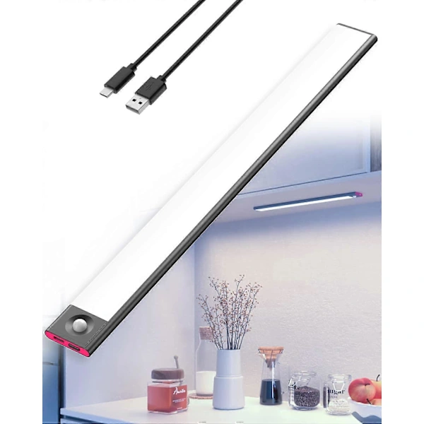 Barra de Luz Led Recarregável Via Usb para Cozinha, 3600mah, 40cm BRILVIBERA