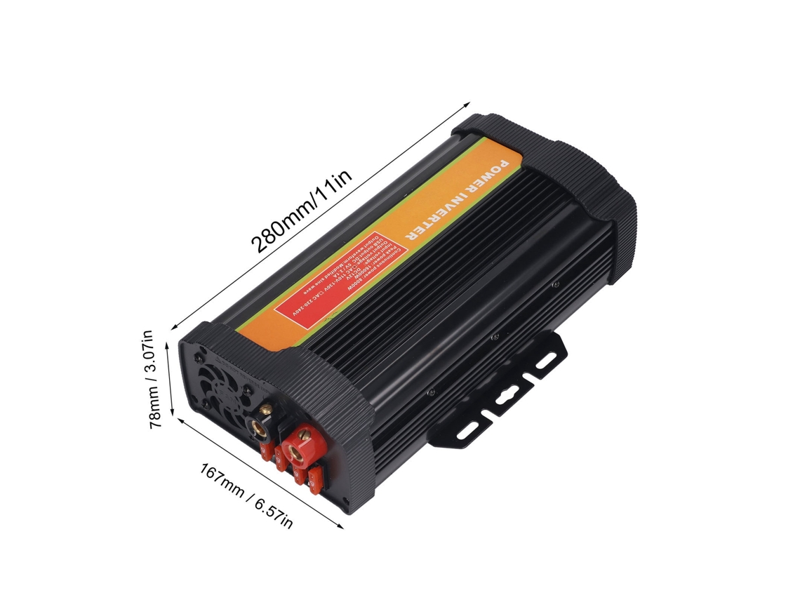 Laxiscreed Inversor De Energia Automóvel 12v Para 110v 8000w Alta Potência