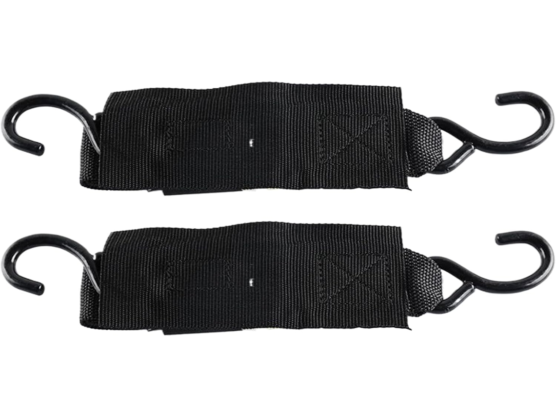 Conjunto De 2 Cintas De Segurança Reforçadas De 122 Cm Com Ganchos Em S, Para Transporte De Motocicl Gokoco