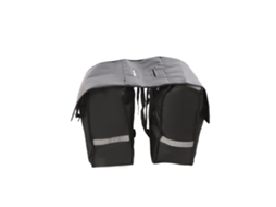 Bolsa De Bicicleta Traseira Com Refletor, Grande, 41x35x32 Cm, Oxford/pvc, Dupla, Preta Dureforward