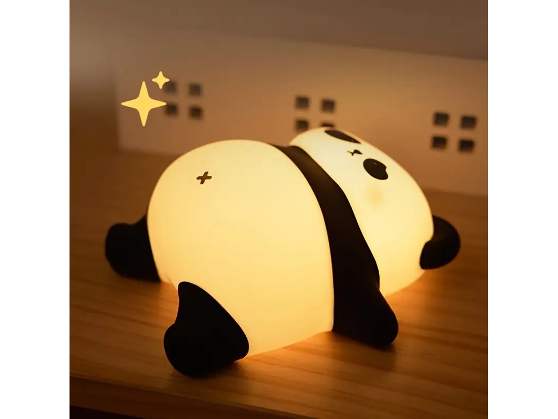Luminária Noturna de Led de Silicone com Sensor de Toque MDUG (panda Deitado)