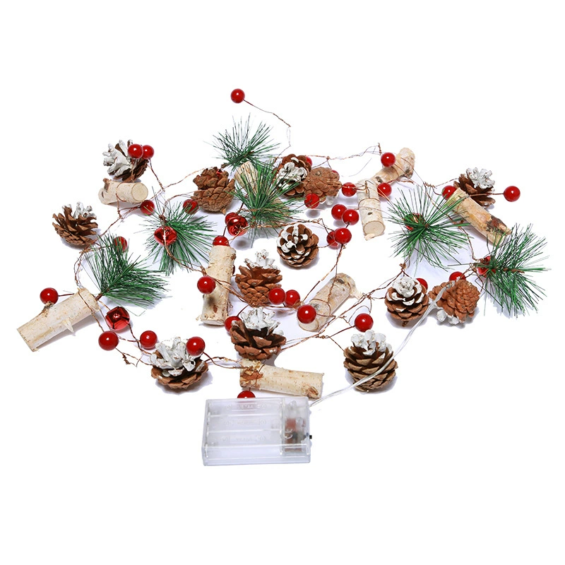 Decoração De Natal, Guirlanda De Luzes Operada Por Bateria Com Design Thickend, Decoração Para Áreas Externas Com Comprimento De 200 Cm, Formato Ajust