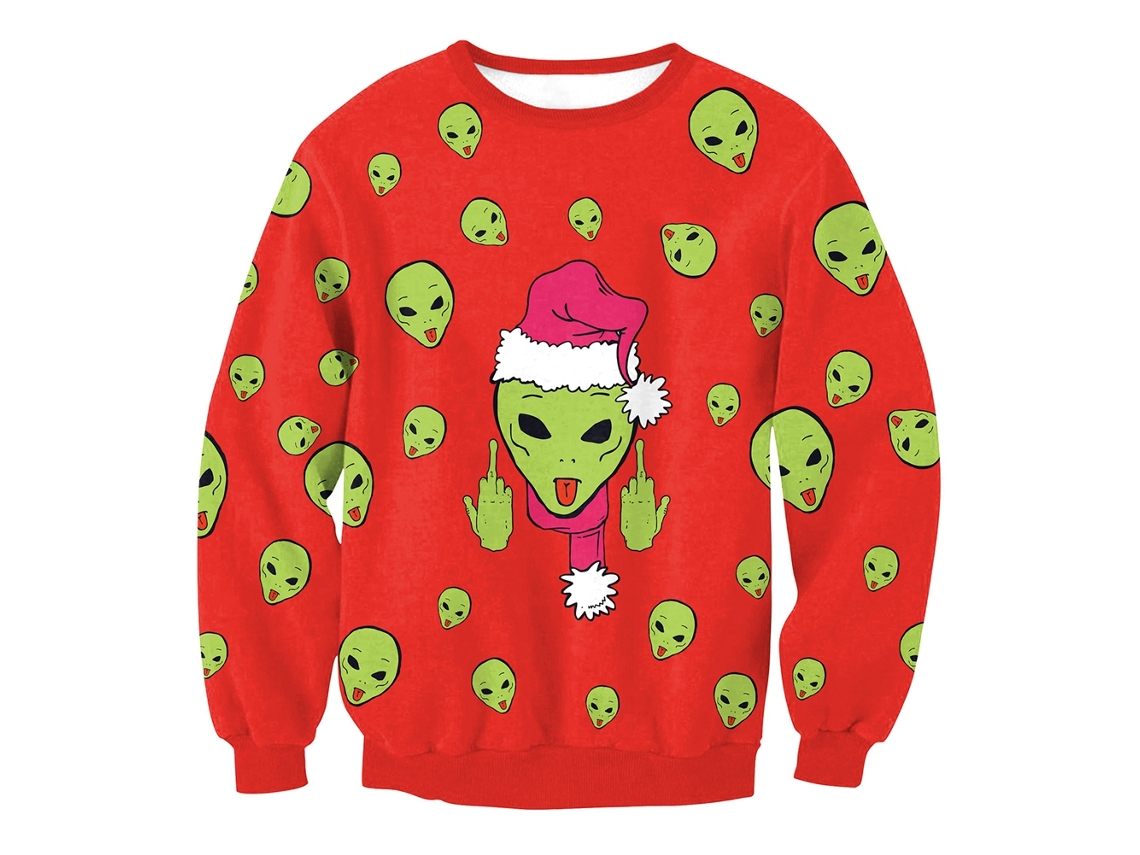 Laxiscreed Suéter De Natal Feminino Com Decote O, Design Digital E Manga Comprida Para Inverno