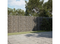 Vidaxl Cesto Gabião Com Cobertura 550x100x200 Cm Ferro Galvanizado