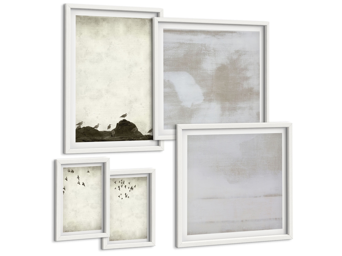 Conjunto De Pinturas Bando De Pássaros Industrial Espelharte (5 Peças)