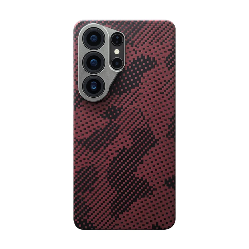 (modelo E, Galaxy S26 Ultra) Capa Ultrafina Para Celular Em Fibra De Carbono E Aramida Kevlar Para Uso Profissional