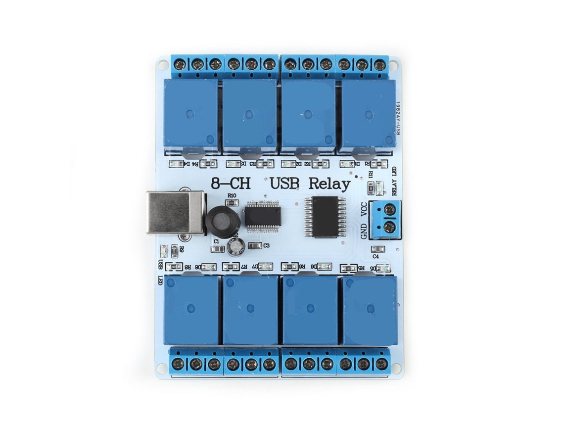 Módulo De Rele Usb Tipo B 8 Canais 12vdc