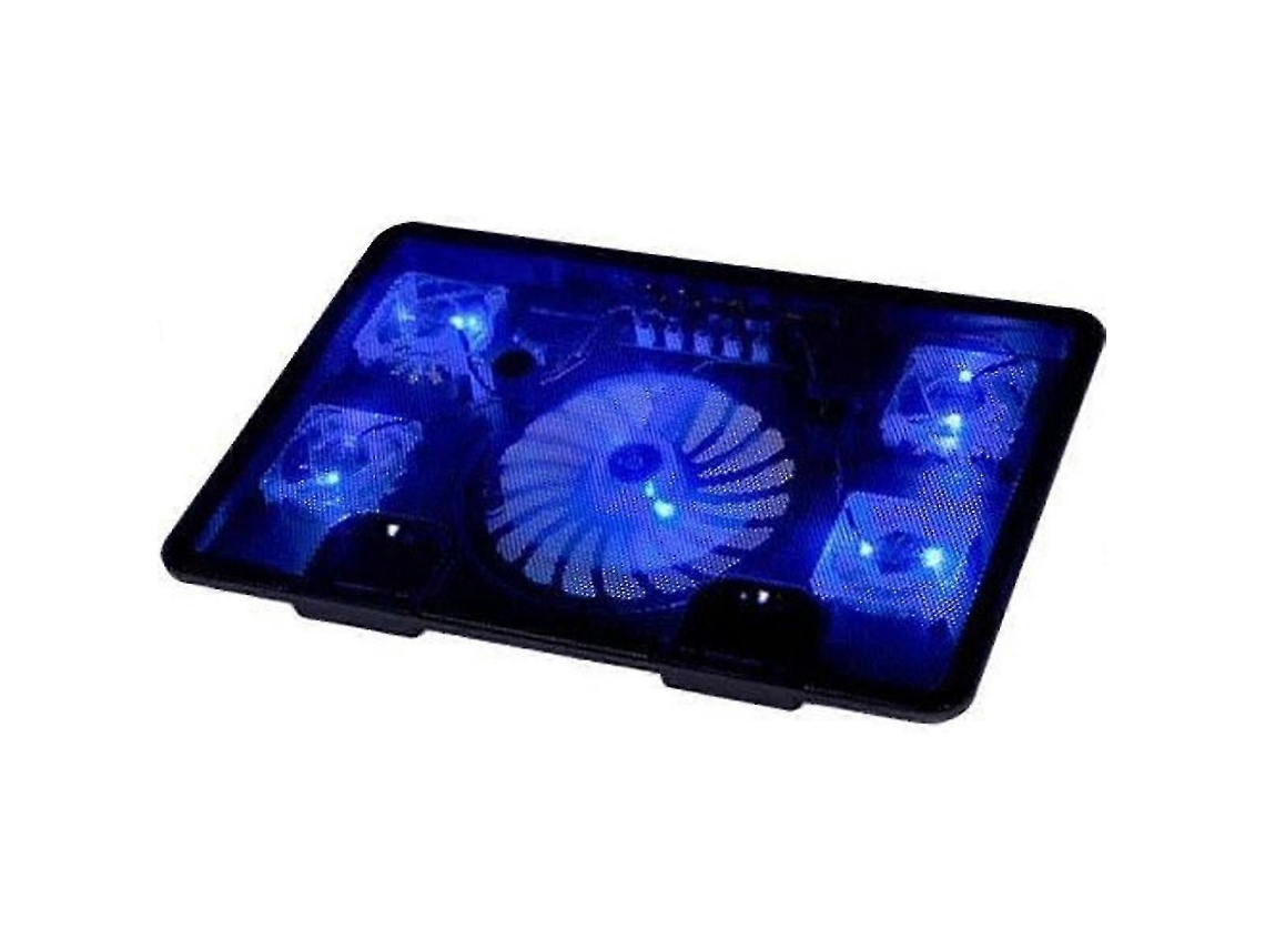 Suporte Externo De Arrefecimento Para Portátil Pc Notebook 14-17 Polegadas Com 5 Ventoinhas, Preto