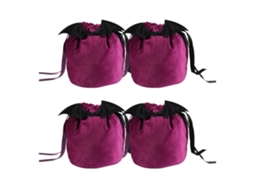 4 Bolsas Halloween Veludo para Doces e Presentes