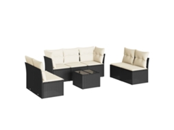Garden Sofa Set, Garden Sofa Sets Vidaxl Preto Rattan / Vime (n/a)