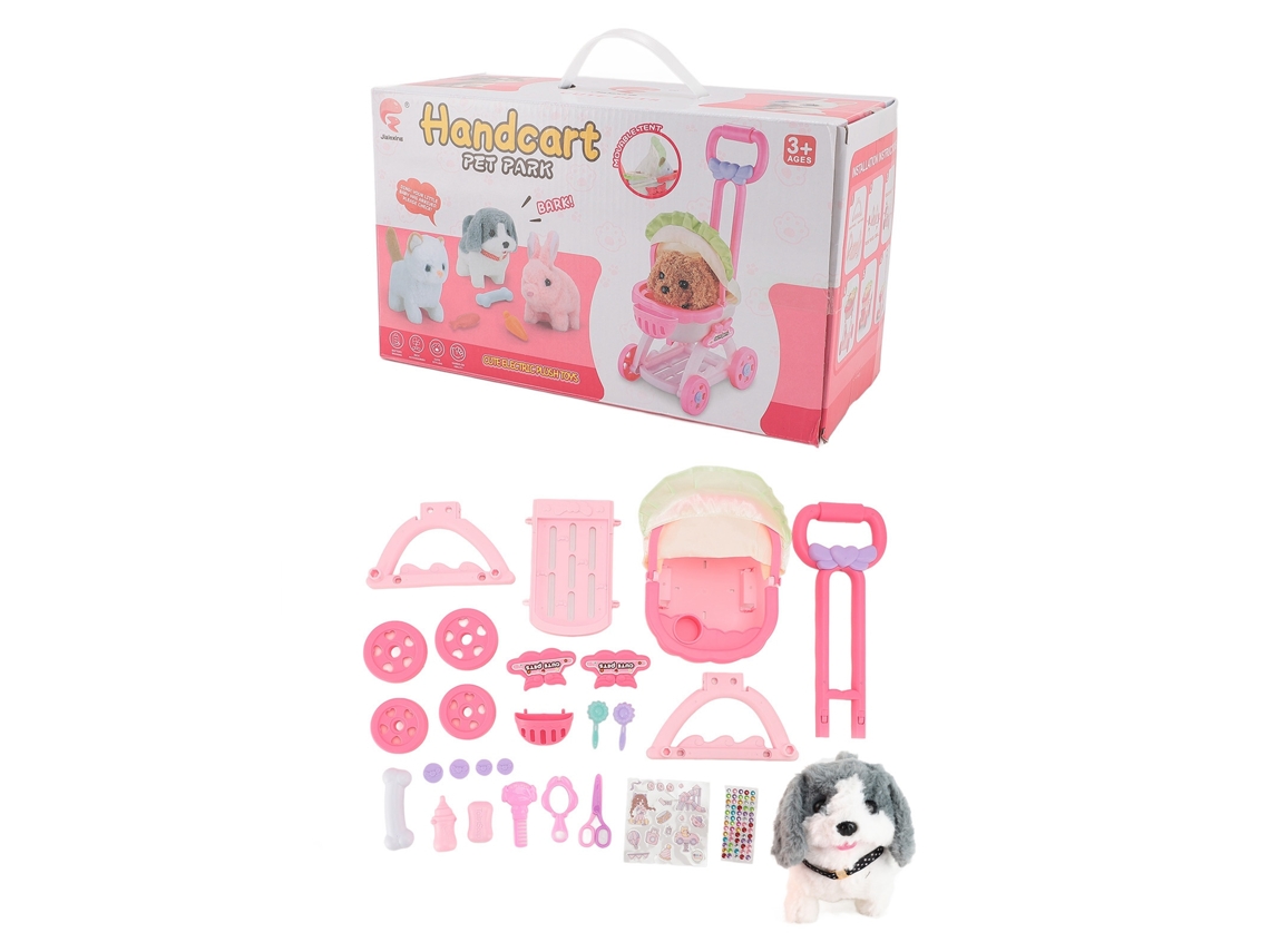 Mali carrinho de Brincadeira para Animais de Estimação com Acessórios Brinquedo Educativo para Crianças