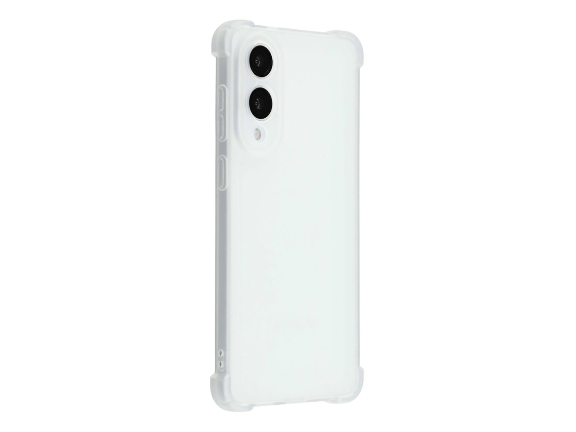 Capa Traseira De Tpu Fosco Com Recortes Precisos Transparente E Branca Para Samsung Galaxy S25 Edge Da Tkdaddy