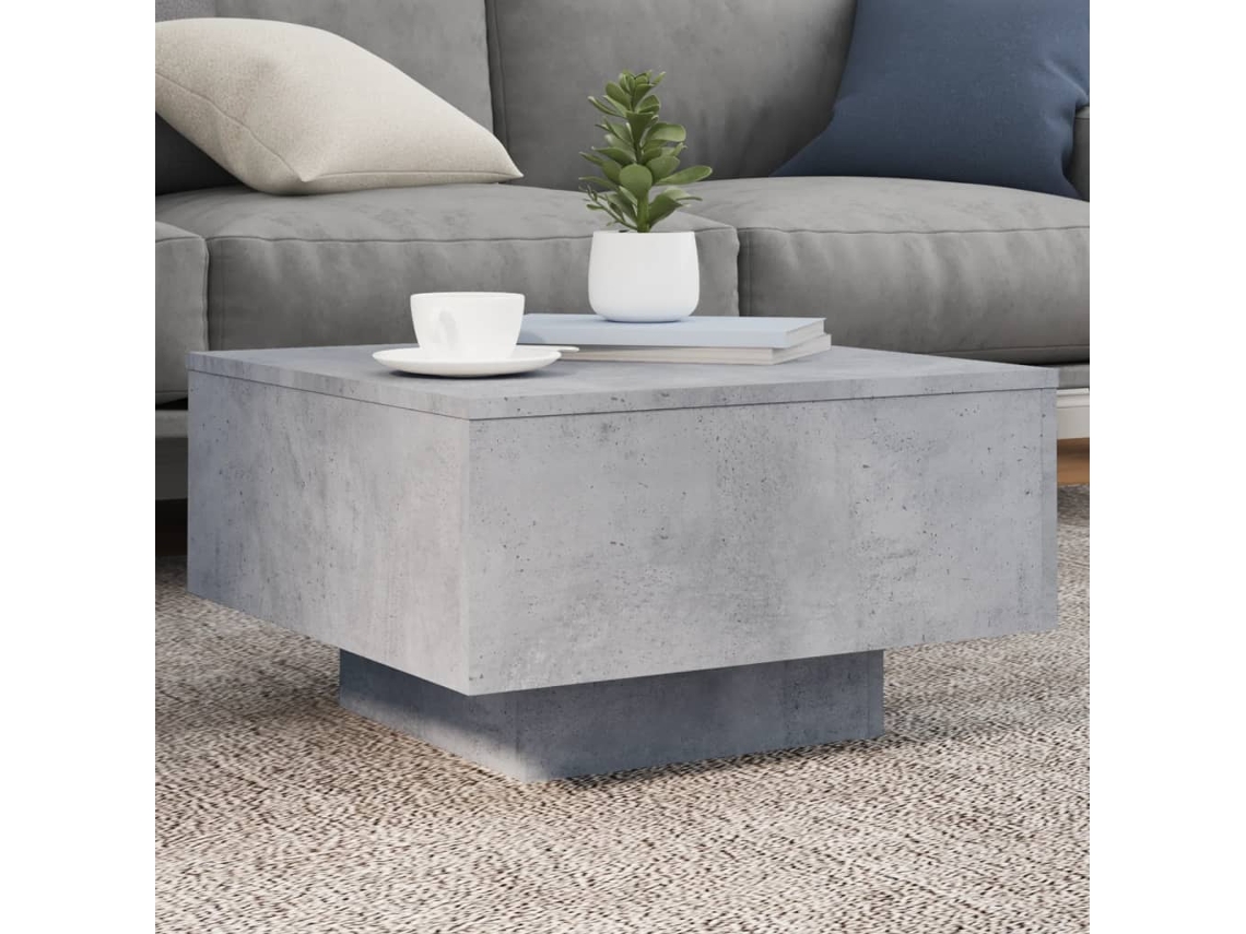 Vidaxl Mesa De Centro 55x55x31 Cm Derivados De Madeira Cinza-cimento
