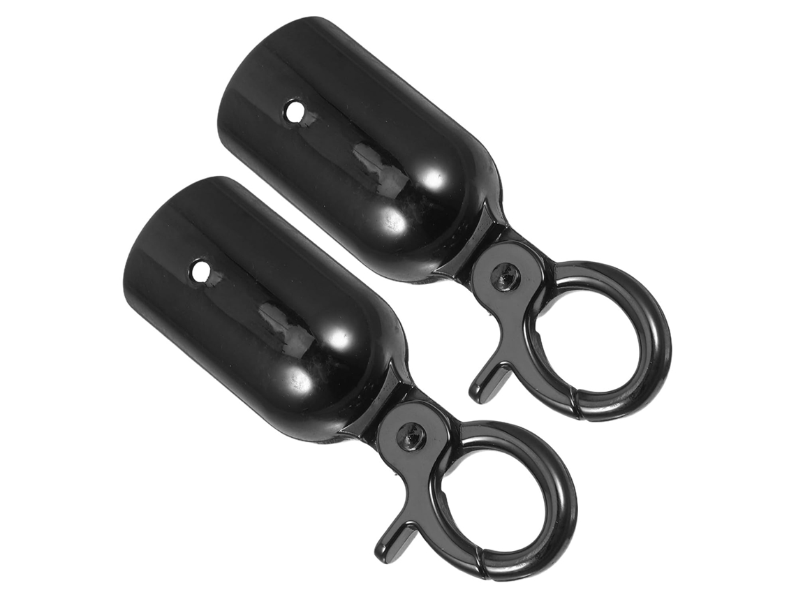 Fivela de Fixação para Extremidade de Corda 32mm, 2 Peças. Batentes de Corda Pretos com Trava Giratória para Divisores CHABERLU