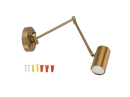 Lâmpada de Parede com Braço Articulado Led E27, 3000k, Luz Quente, Ajustável, para Quarto, Sala, 85 265v
