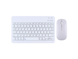 Lurelia Conjunto Teclado Bluetooth E Rato 2.4g Para Tablet 10" Compatível Com Huawei, Xiaomi E Vivo - Branco