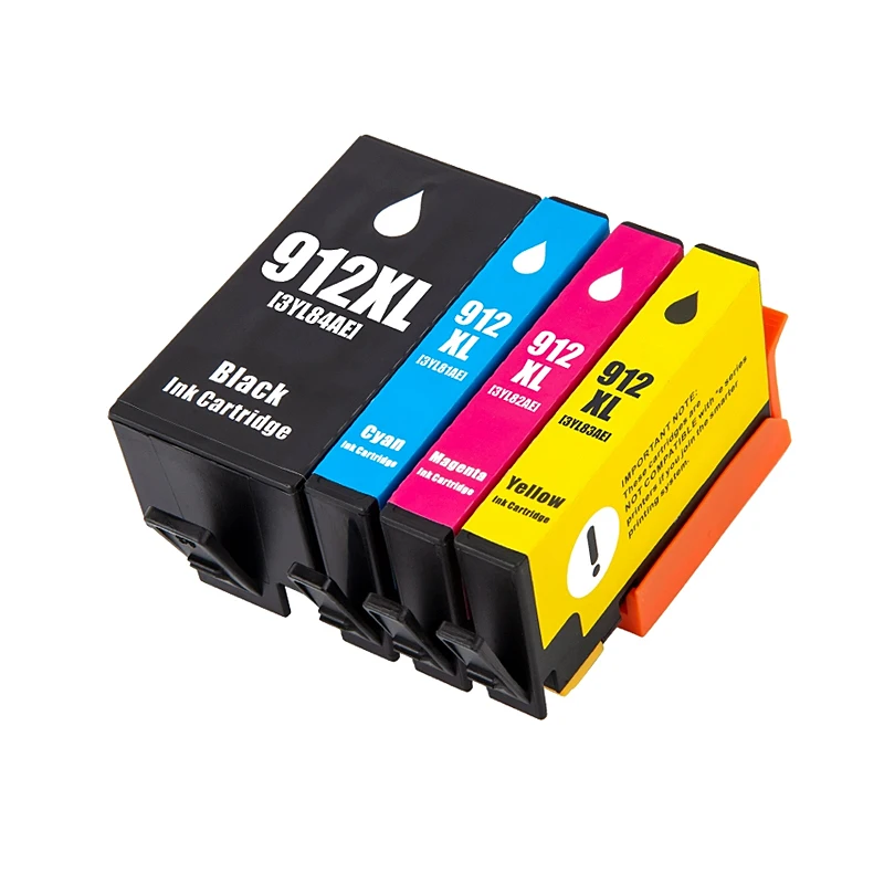 1 Conjunto de Tinteiros Compatíveis com Hp 912xl 912 para Impressoras Hp Officejet Pro 8020, 8022, 8023, 8024, 8025, 8026, 8028 e 8035. MDUG