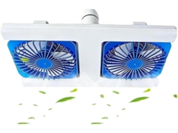 Ventilador De Teto Com Duas Cabeças, Soquete E27 E Luz.