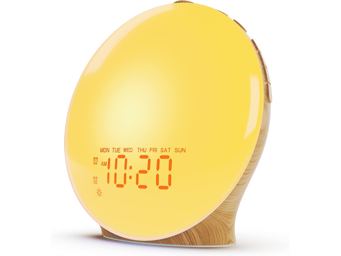 Despertador Com Luz De Nascer Do Sol Para Crianças, Sono Pesado, Quarto, Máquina De Som Com Ruído Branco (branco)