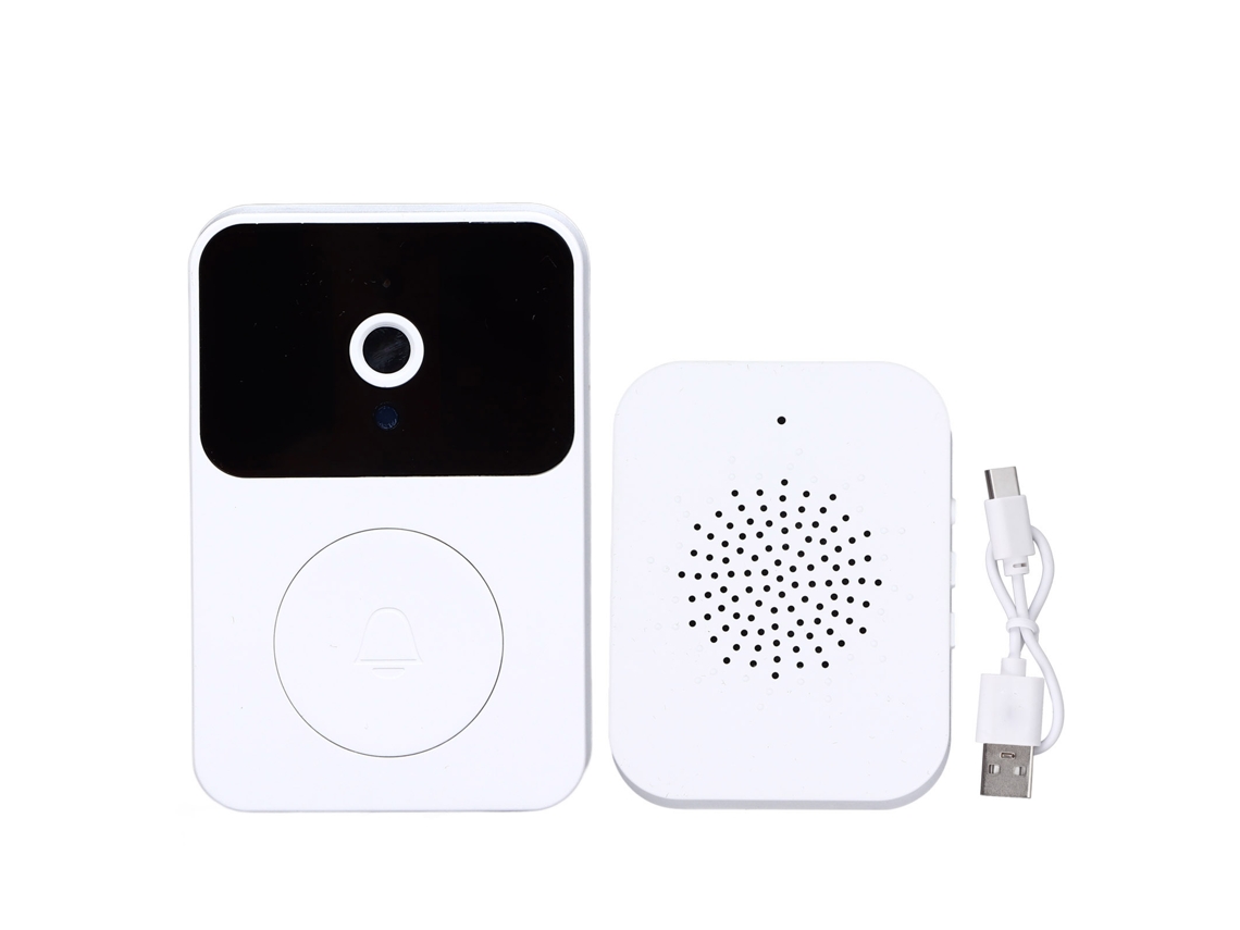 Vídeo porteiro inteligente sem fio com WiFi, interfone e detecção de movimento para segurança residencial