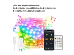 Laxiscreed Decoração Led Rgb Com Wi-fi, Controlo Por Voz E App, 16 Milhões De Cores Para Festas E Eventos Em Casa