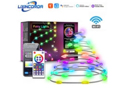 15m-lixincorda 5m~20m Luzes Led Rgbic Inteligentes Sincronização Musical Ip68 À Prova De Água App/remoto/controlo De Voz Com Alexa/google Decoração De