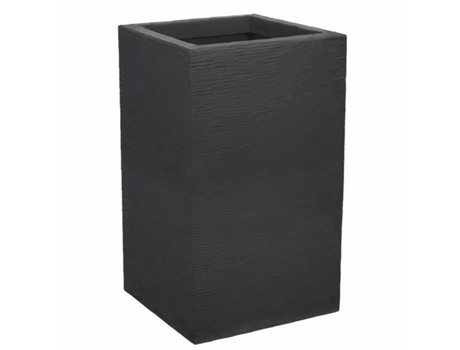 Vaso EDA Graphit Up Quadrado Antracite Plástico 29,5 X 29,5 X 49,5 Cm