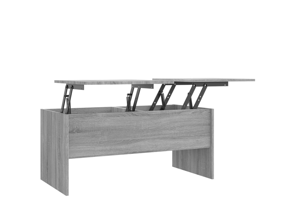 Coffee Table, Coffee Tables Vidaxl Cinzeto Madeira Processada (102 X 50 X 46.5 Cm)
