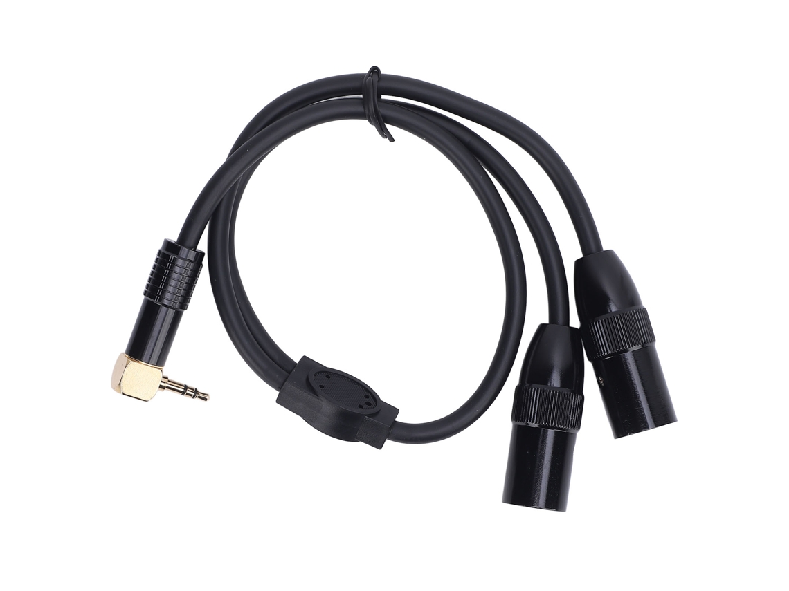 Cabo Divisor Y 3.5mm Estéreo Para 2 Xlr Macho 3 Pino 0.5m Microfone Palco Dj