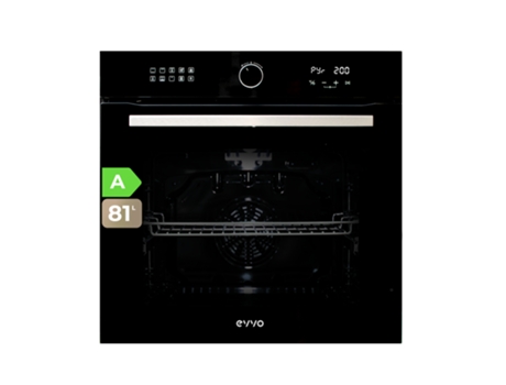 Forno Pyro Evvo H30, Classe Energética A, 81l, 11 Programas, Função Pirólise, Preto