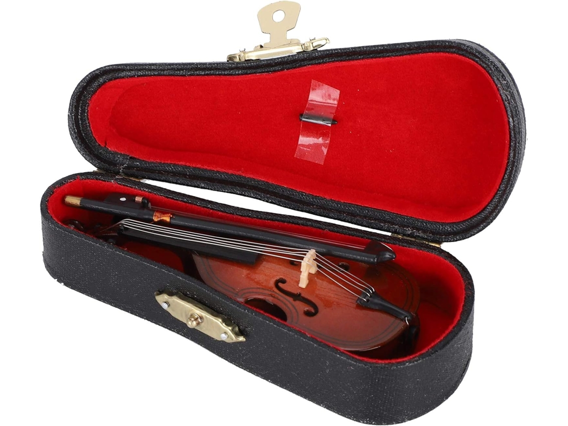 Miniatura de Baixo em Madeira, Enfeite de Instrumento Musical SFUSHOS
