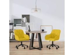 Vidaxl Cadeiras De Jantar Giratórias 2 Pcs Veludo Amarelo