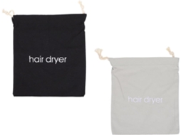 Bolsa de viagem de lona de 2 peças com cordão para guardar secador de cabelo