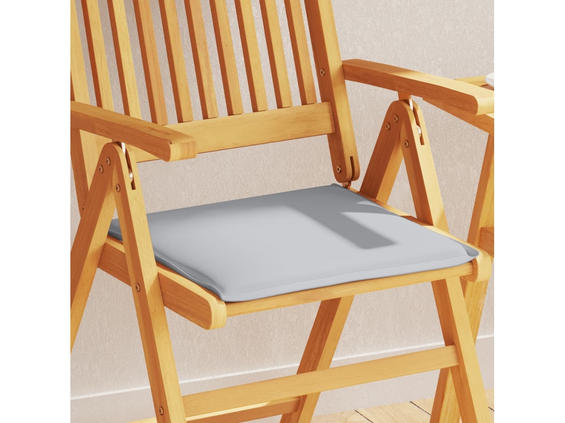 Vidaxl Almofadas De Assento De Jardim 2 Pcs 45x45x2 Cm Cinzento-claro