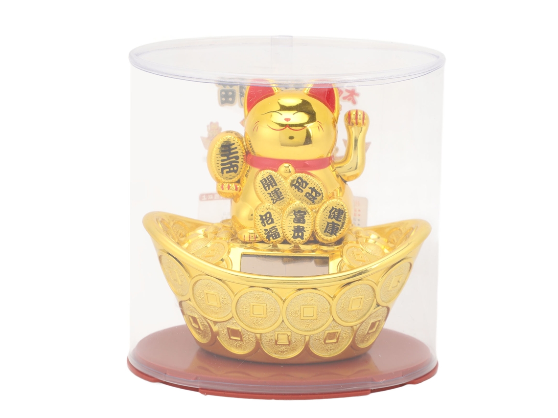 Gato da Sorte LAXISCREED Solar Mão Mexendo Dourado