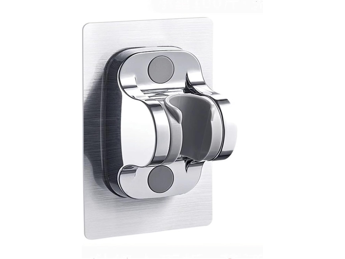Suporte De Chuveiro Universal Ajustável Para Parede, Sem Necessidade De Furar, Nas Cores Preto E Prata 2 Peças, Ideal
