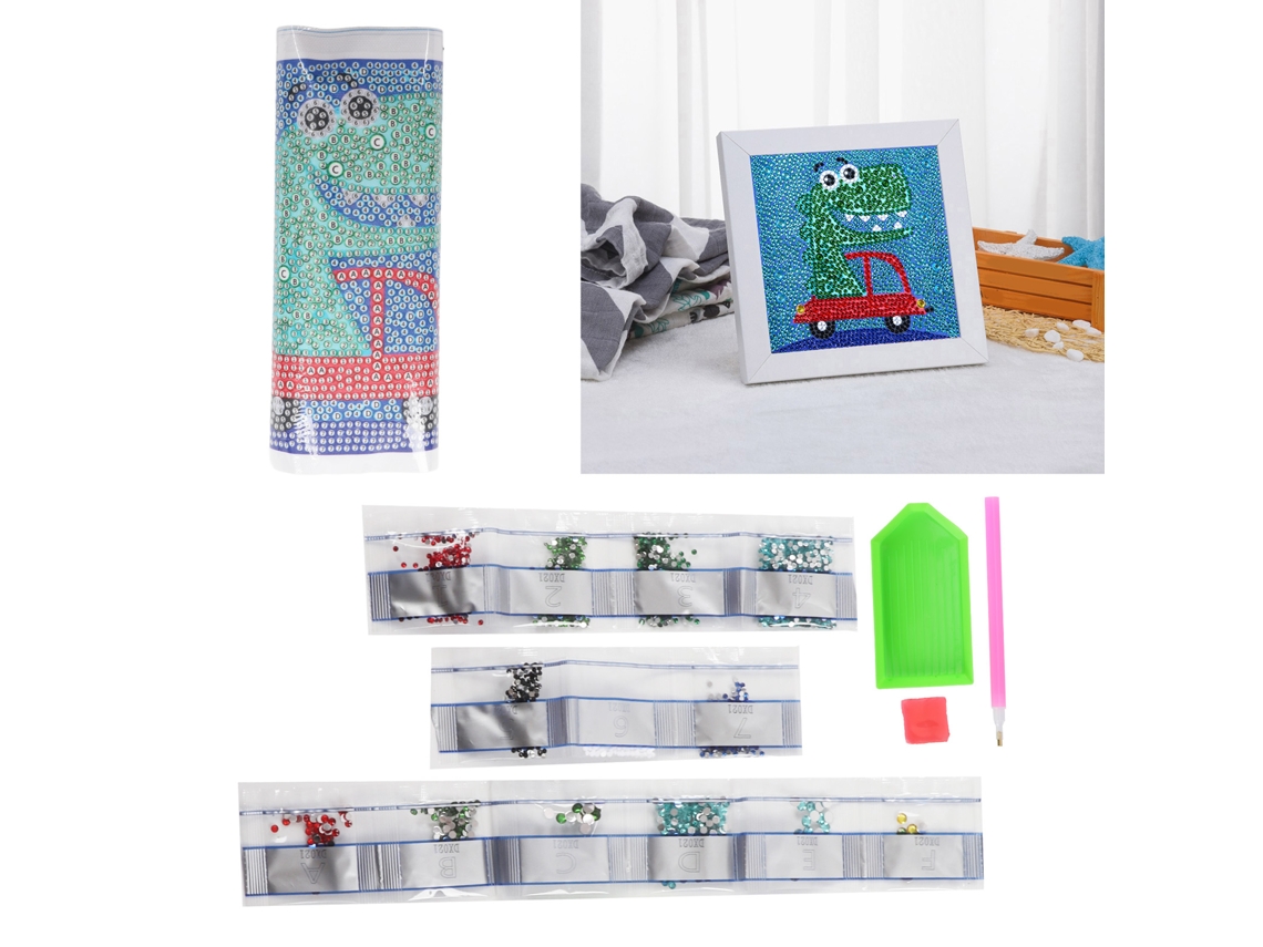 Kit De Pintura De Piedras Strass 5d Diy Com Design No Estilo Cartoon E Brilho Único Para Decoração De Quartos