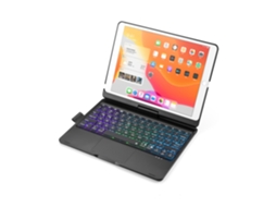Lurelia Capa Com Teclado Bluetooth Para Ipad 10.2 Pro 10.5 Com Retroiluminação Com Touchpad, Layout Pt, Preto
