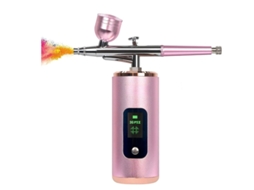 Insuflador De Oxigênio Aerógrafo 36psi Com Compressor De Ar Para Unhas Aerógrafo Portátil Recarregável Estilo Arma Rosa Yizhood