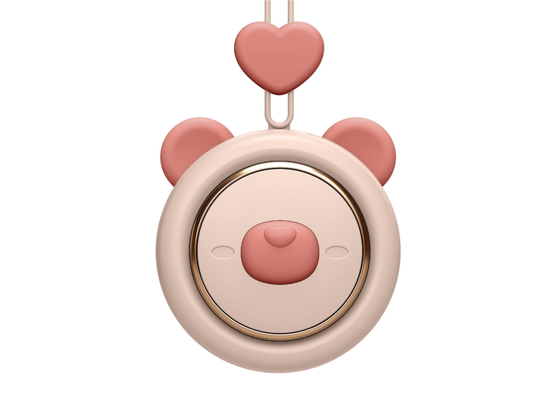 Ventilador Mini Sem Lâmina Usb Rosa para Escritório e Dormitório