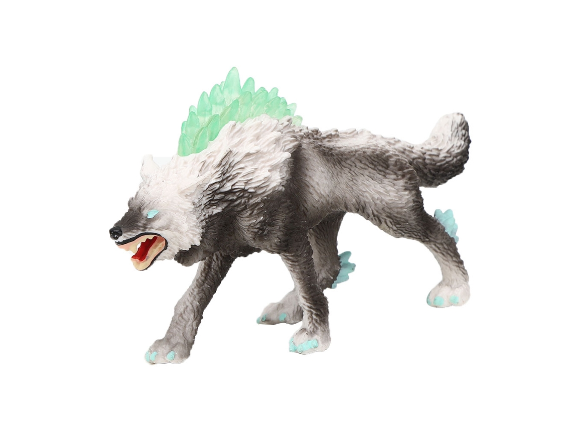 Primerox brinquedo de Modelo de Lobo da Neve Figura Animal Realista Brincadeira Infantil