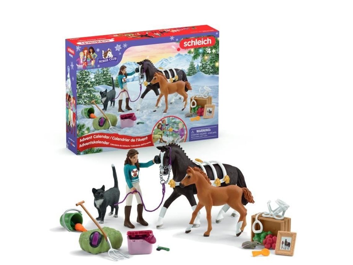 Calendário do Advento do Horse Club, SCHLEICH 99092 Club, 24 super surpresas para os fãs de cavalos