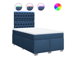Box Spring Bed, Box Spring Beds Vidaxl Azul Tecido (120 X 200 Cm)