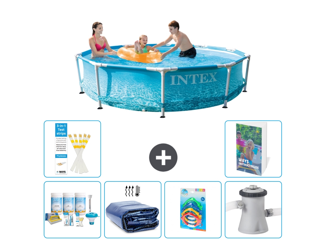 Piscina com Estrutura Redonda 305x76 Cm 5 peças S108 INTEX