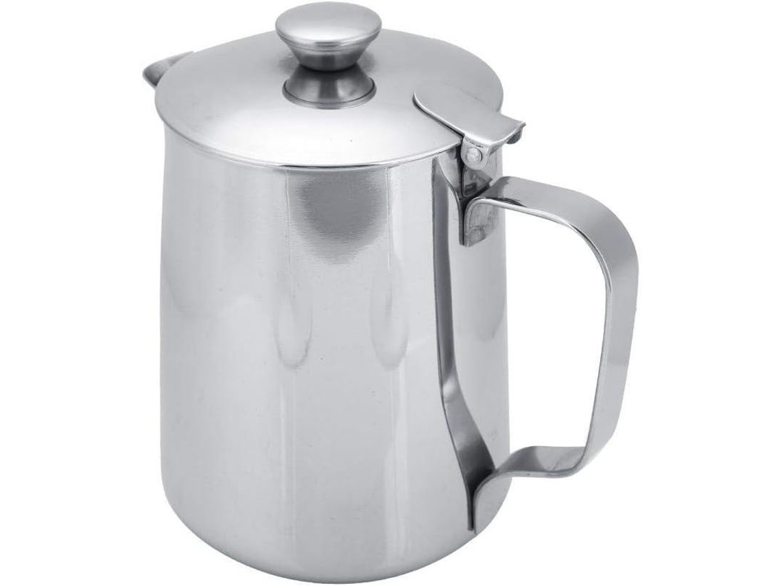 Jarron De Acero Inoxidable Com Tampa Para Leite E Café Latte 600ml Para Escritório E Cozinha