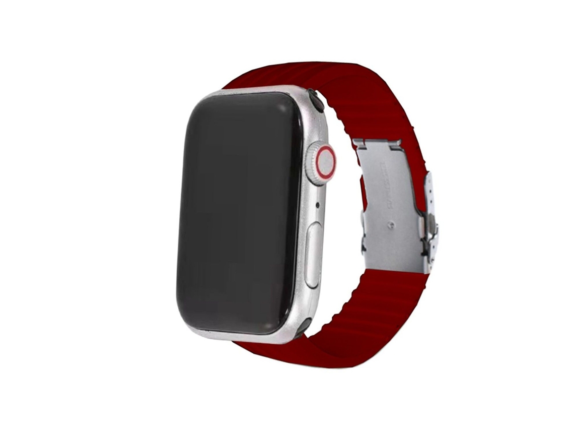Bracelete Silicone Líquido para Apple Watch Series SE 2022 40mm Vinho