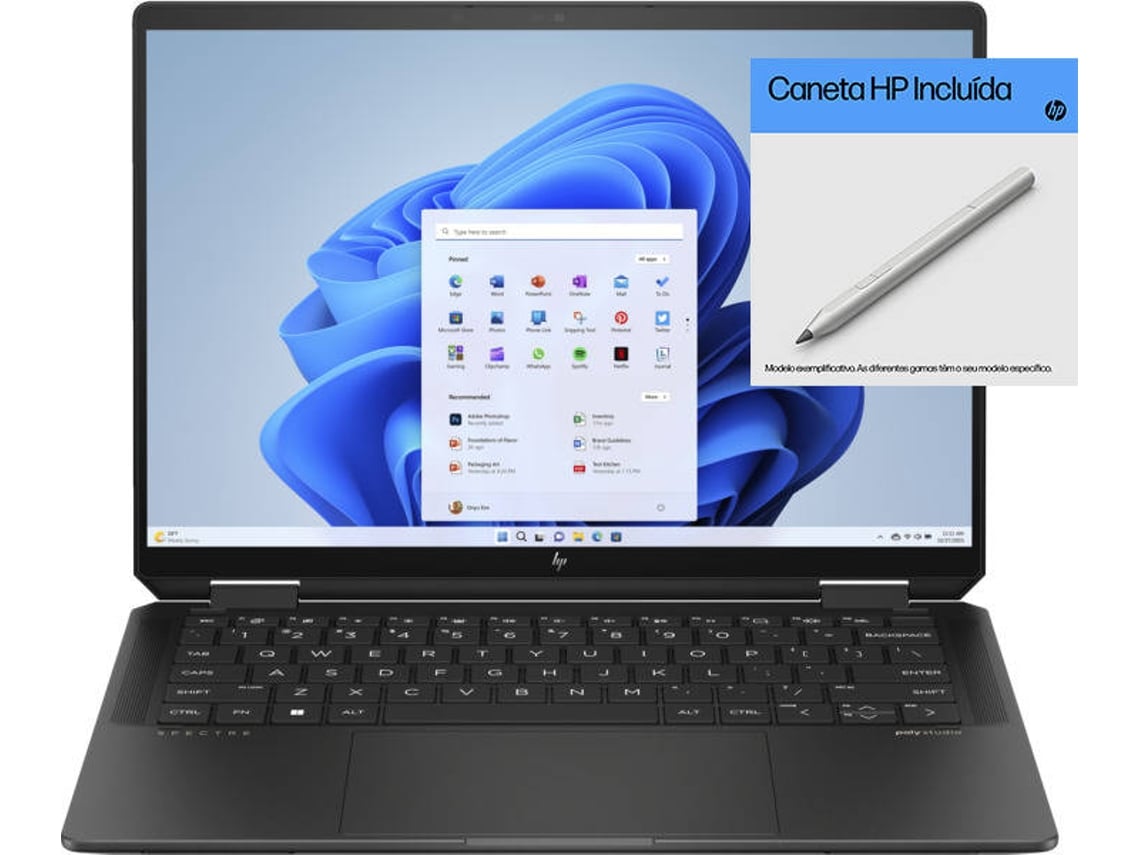 Portátil HP Spectre x360 2-em-1 14-eu0001np (14'' -  Intel Core Ultra 7 155H - RAM: 16 GB - 1 TB SSD - Intel Arc Graphics)
