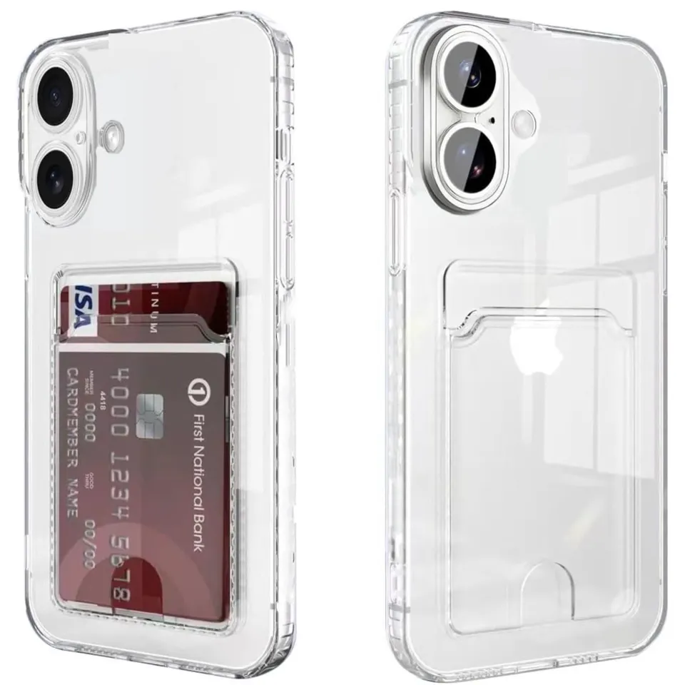 Capa Carteira Transparente Compatível Com Iphone 17