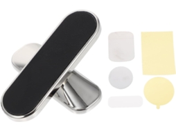 Suporte Magnético Giratório Para Celular No Carro, Prateado.